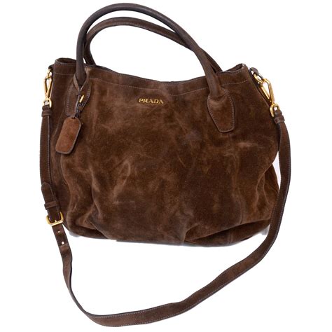 prada suede handbag brown|prada chocolate brown handbag.